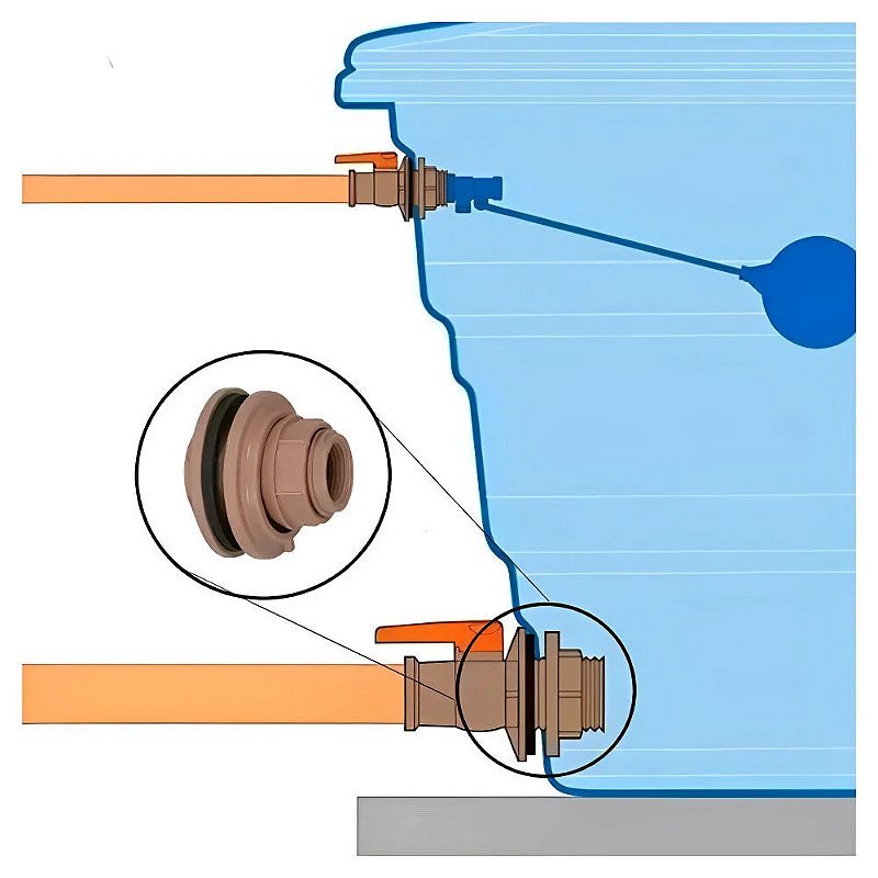 Adaptador Flange Caixa D' Agua Soldavel 60 Mm X 2 UNIFORTTE
