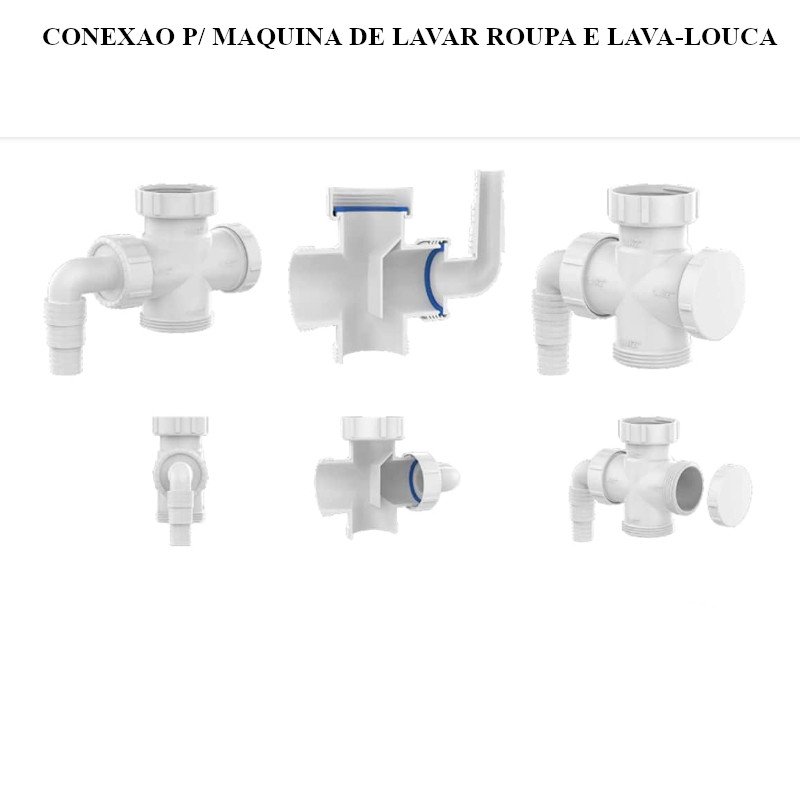 Adaptador Máquina Lavar Louça Roupa Tanque Cruzeta Blukit
