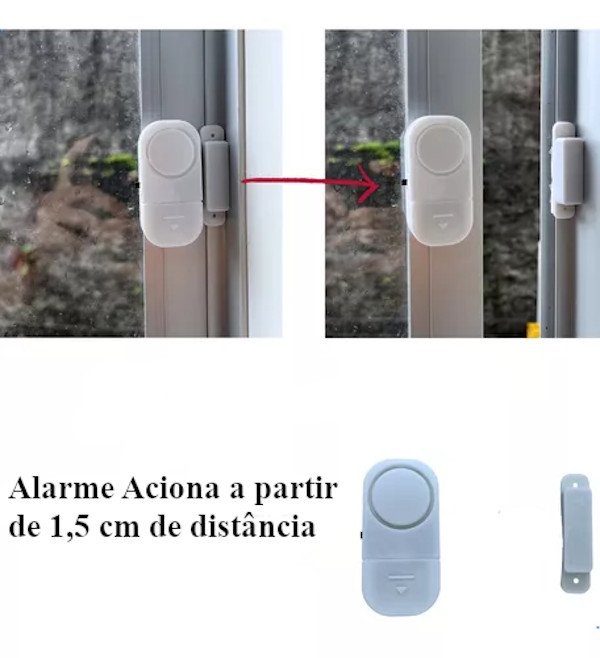 Alarme Sem fio Sensor de Abertura Porta e Janela Brasfort