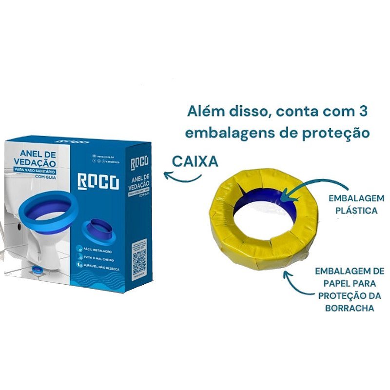 Anel Vedação com guia para vaso sanitário de qualidade roco