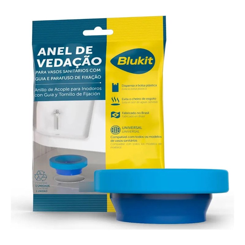 Anel Vedação com guia para vaso sanitário qualidade Blukit