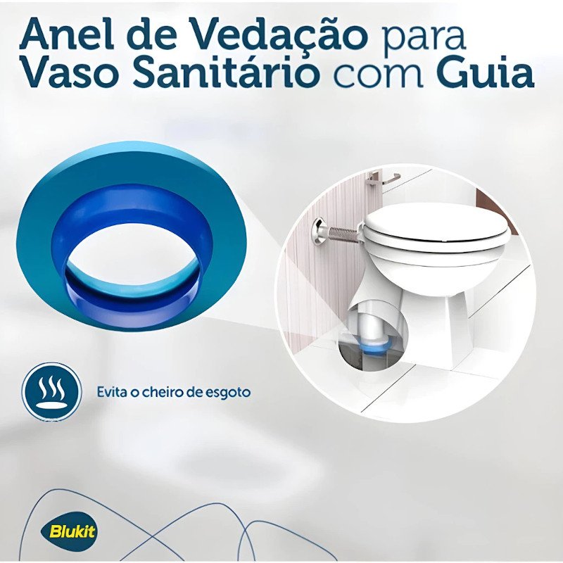 Anel Vedação com guia para vaso sanitário qualidade Blukit