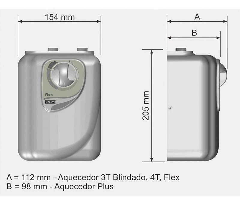 Aquecedor Cardal Individual 4t Para Agua Alta Pressão 220v