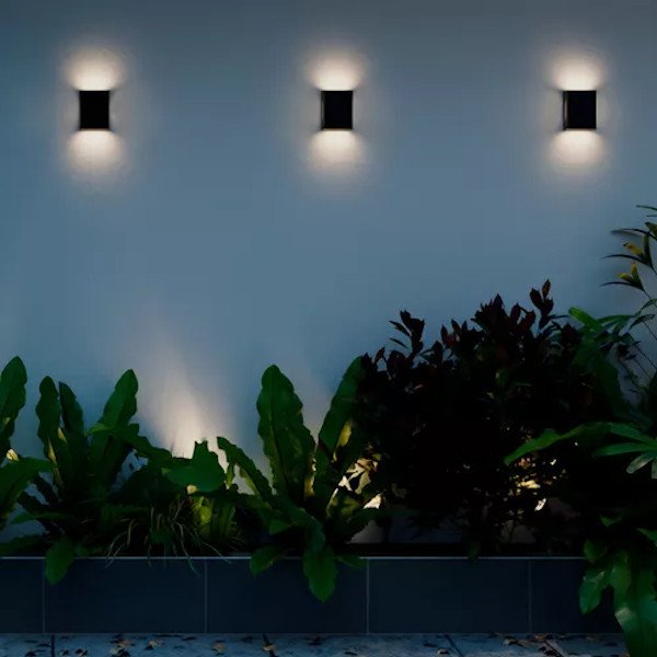 Arandela Luminária Externa Fussen 2 Aletas 2 x g9 PT Germany