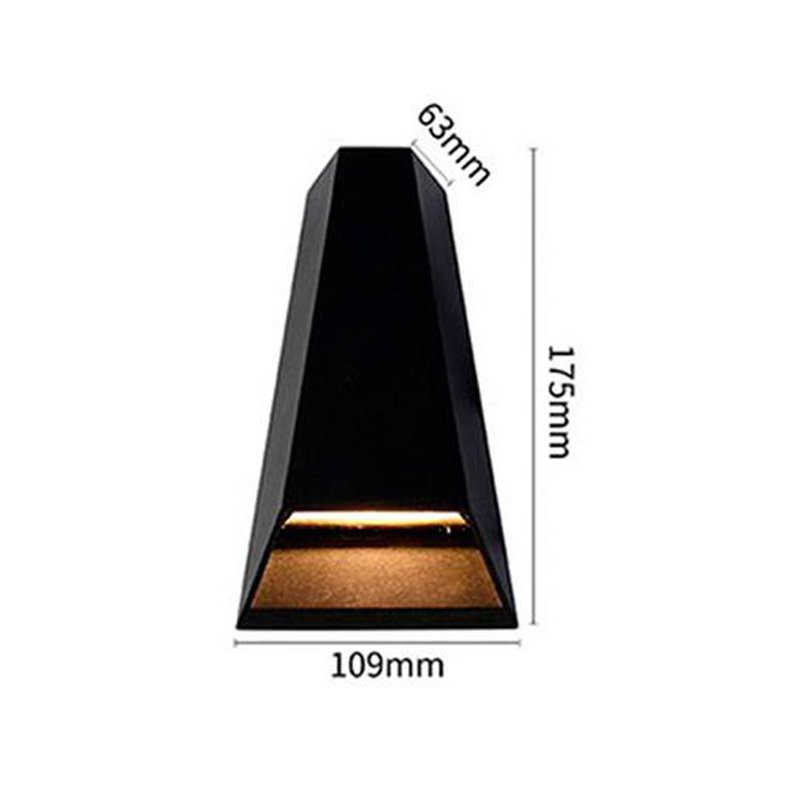 Arandela Parede LED DRIE 6W Preta 3000k IP65 Nordecor 2614