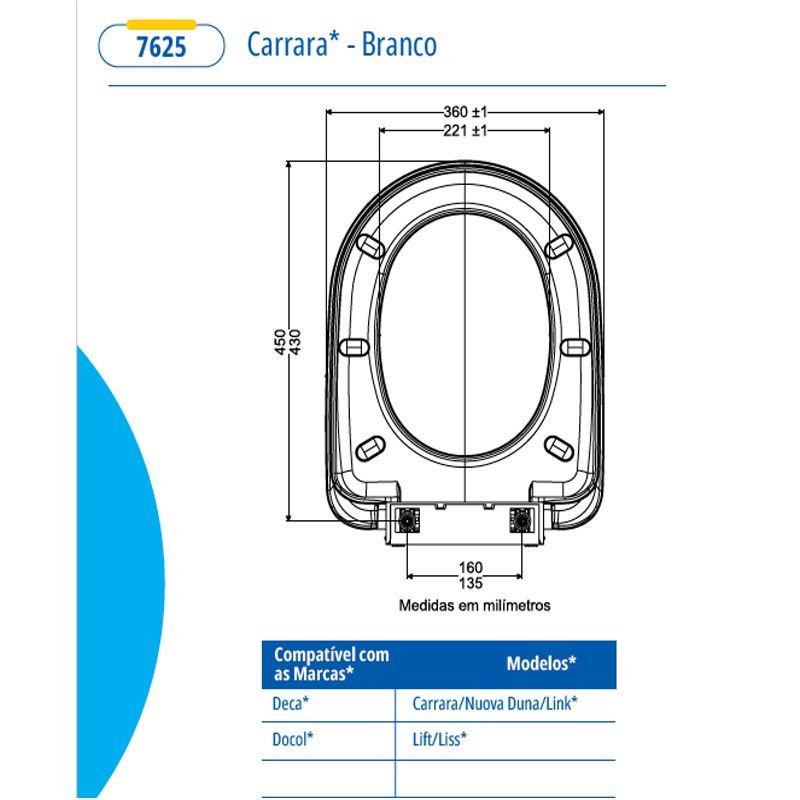 Assento Sanitario Censi Com Soft Close Deca Carrara Branco