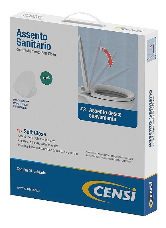 Assento sanitario censi soft close incepa eros branco