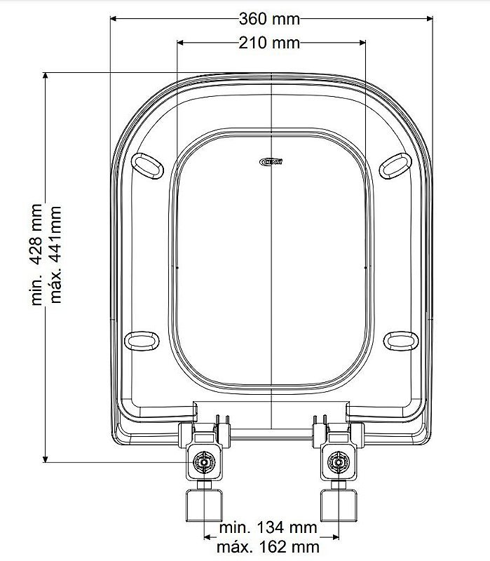Assento Sanitario Deca modelo Quadra Soft Close Branco Censi