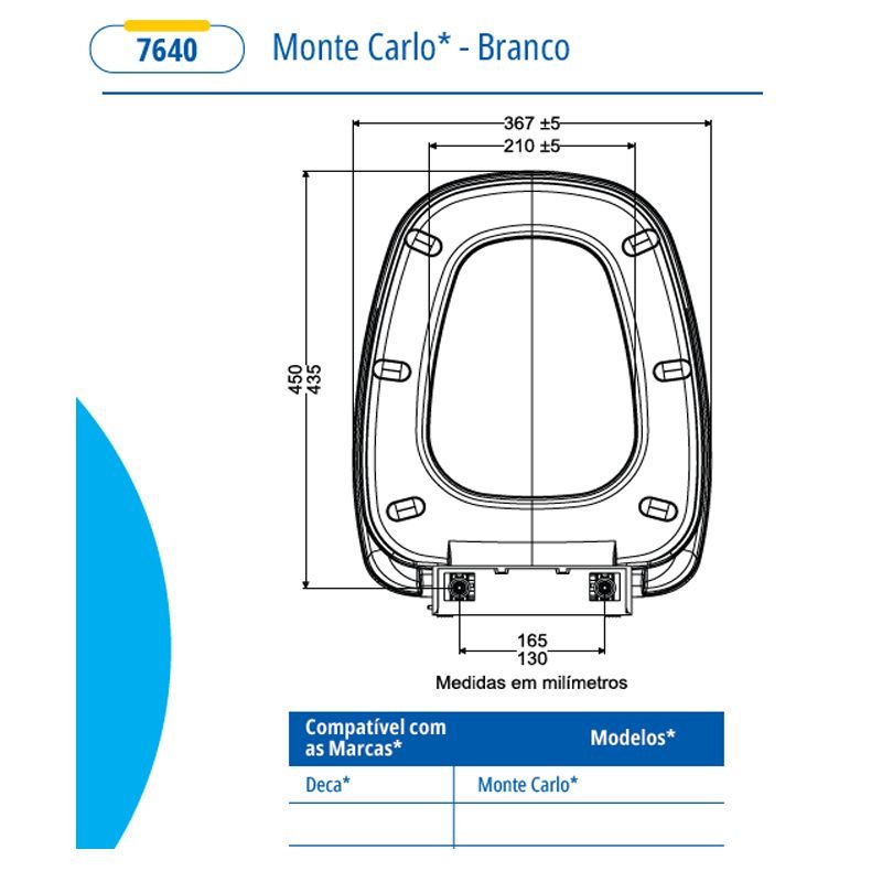 Assento Sanitario Soft Close Monte Carlo