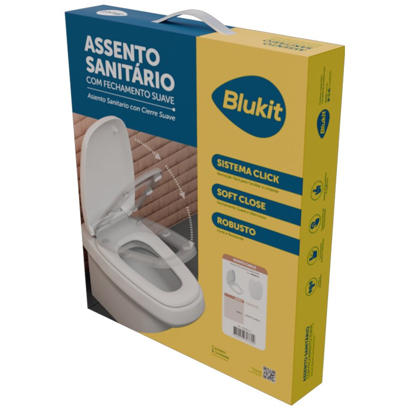 ASSENTO SANITARIO TAMPA VASO SOFT CLOSE MONTE CARLO BLUKIT
