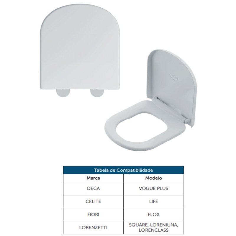 ASSENTO SANITARIO TAMPA VASO SOFT CLOSE VOGUE PLUS BLUKIT