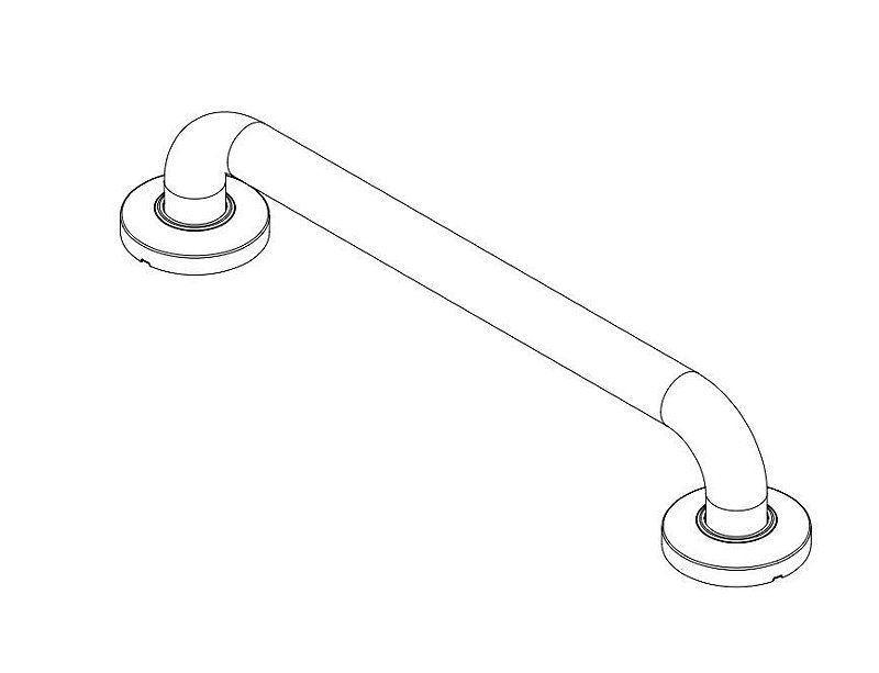 Barra Apoio Aço Inox 3,2 cm x 40 cm ate 150kg Reforçado Censi