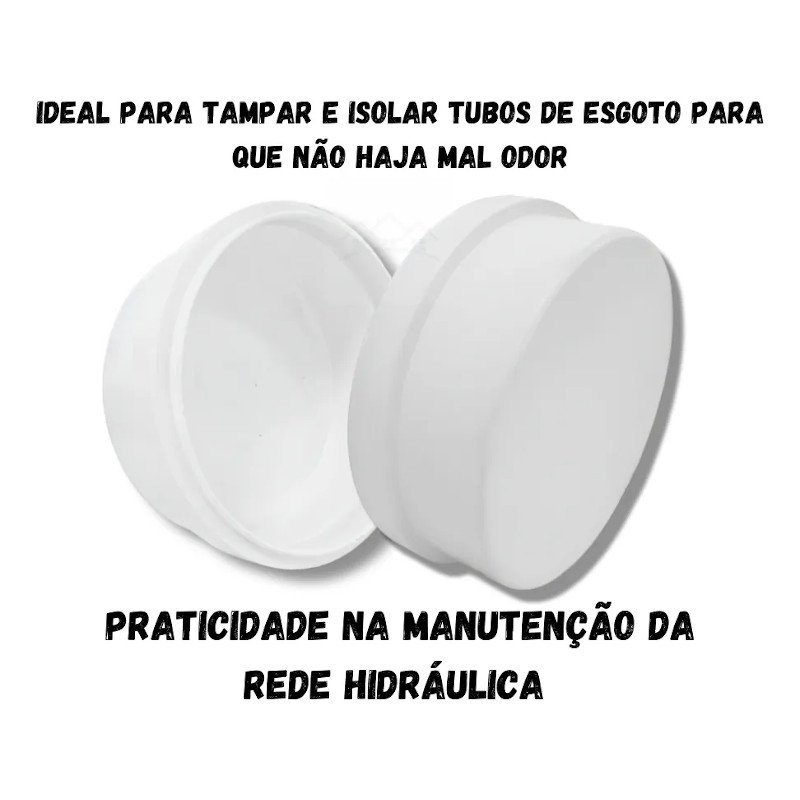 CAP TAMPÃO 150 MM CANO BRANCO PVC ESGOTO 1ª LINHA SHIVA