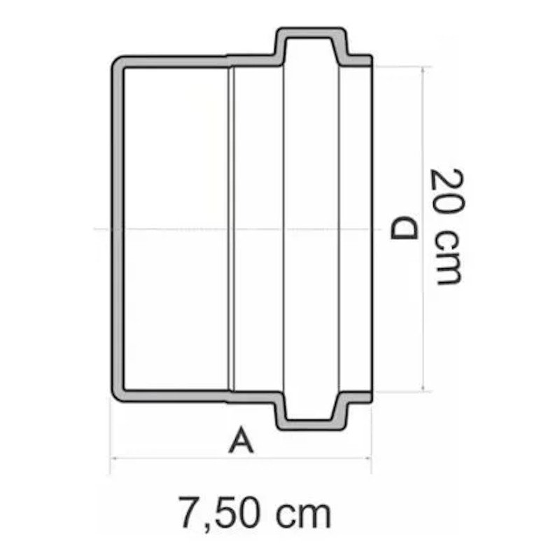 CAP TAMPÃO 200 MM CANO BRANCO PVC ESGOTO 1ª LINHA SHIVA