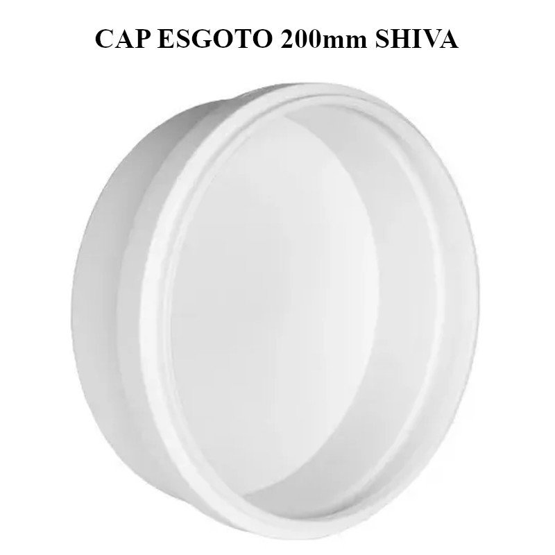 CAP TAMPÃO 200 MM CANO BRANCO PVC ESGOTO 1ª LINHA SHIVA