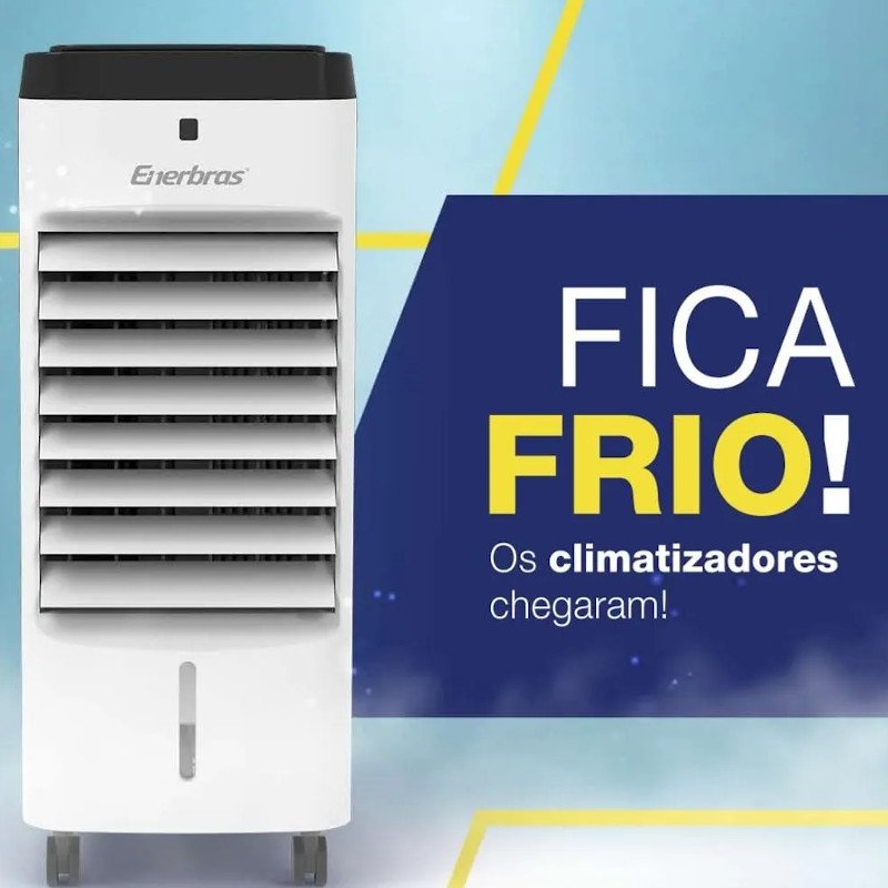 CLIMATIZADOR AR DIGITAL 4 em 1 portatil Enerbras 220v 55w BR