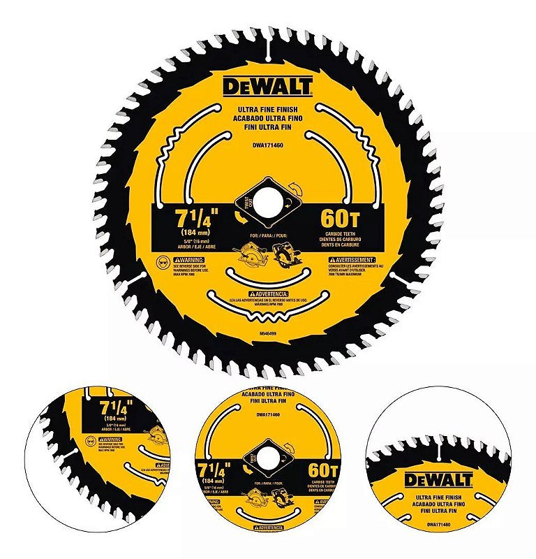 Disco Serra Circular 7 1/4 60 D Corte Fino Madeira Dewalt