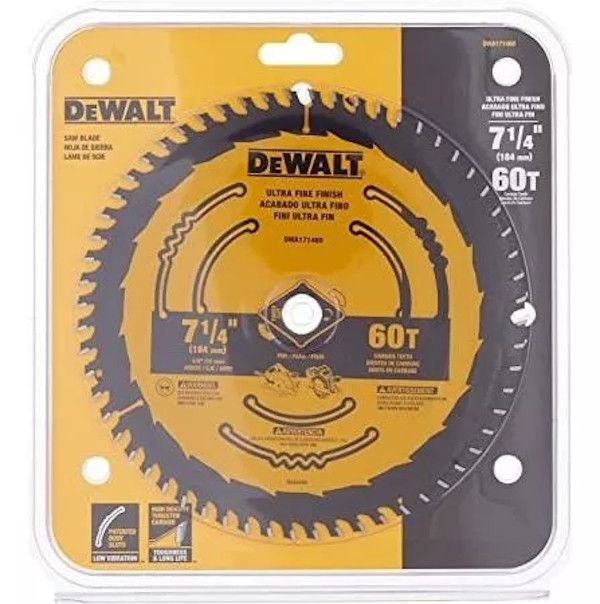 Disco Serra Circular 7 1/4 60 D Corte Fino Madeira Dewalt