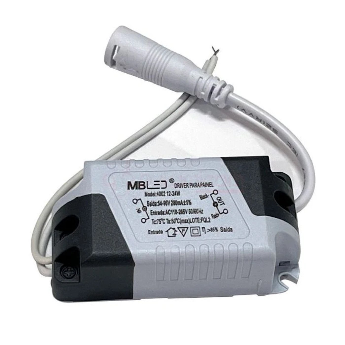 Driver LED reator Universal painel Plafon 12W a 24W Bivolt