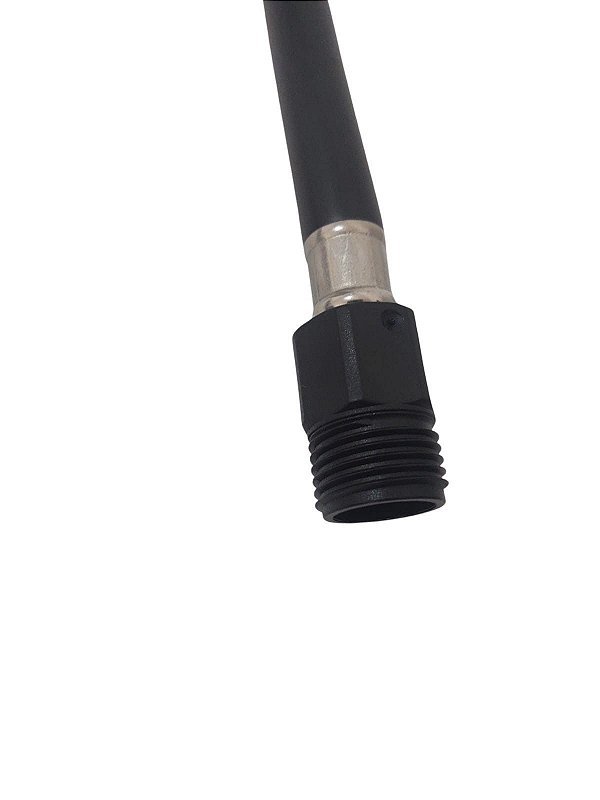 Engate Flexivel 60 cm x 1/2 PVC Preto Ultra resistente Censi