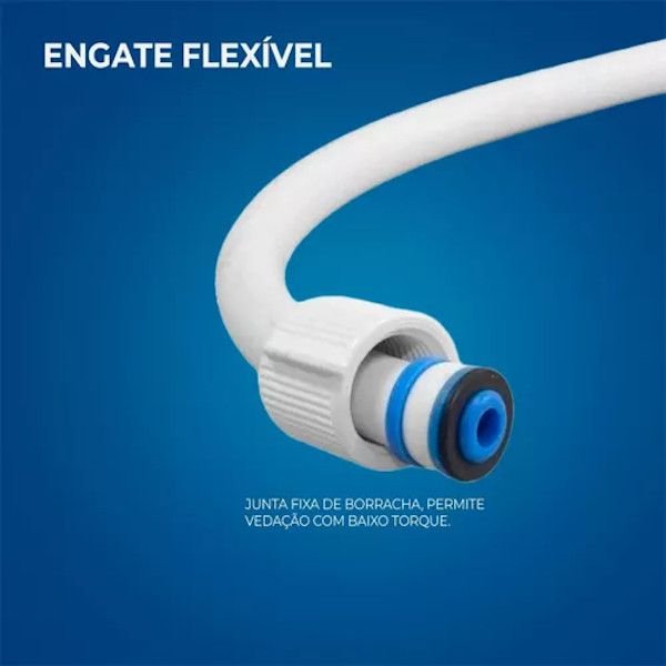 Engate Flexivel PVC Branco 1 metro 1/2 Refor%25E7ado Plasbohn