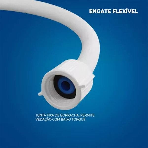 Engate Flexivel PVC Branco 1 metro 1/2 Refor%25E7ado Plasbohn