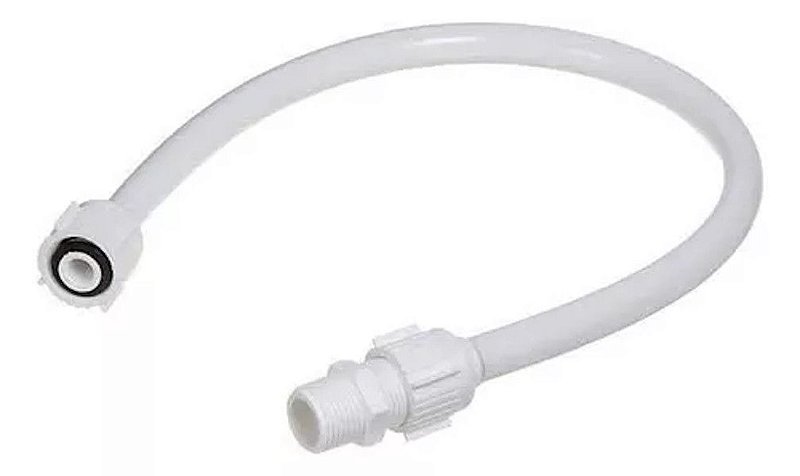 Engate Flexivel PVC Branco 1 metro 1/2 Refor%25E7ado Plasbohn