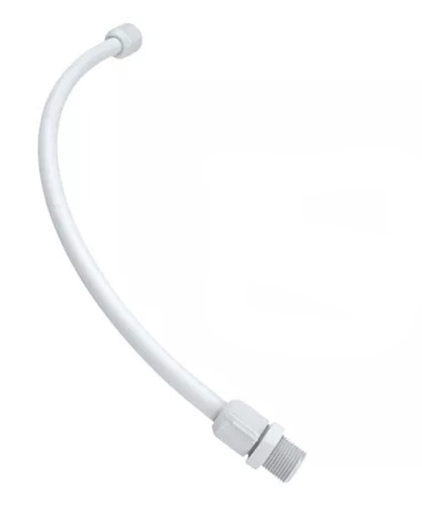 Engate Flexível PVC Branco 60cm 1/2 Reforçado Plasbohn 10 pc