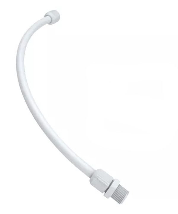 Engate Flexível PVC Branco 60cm 1/2 Reforçado Plasbohn