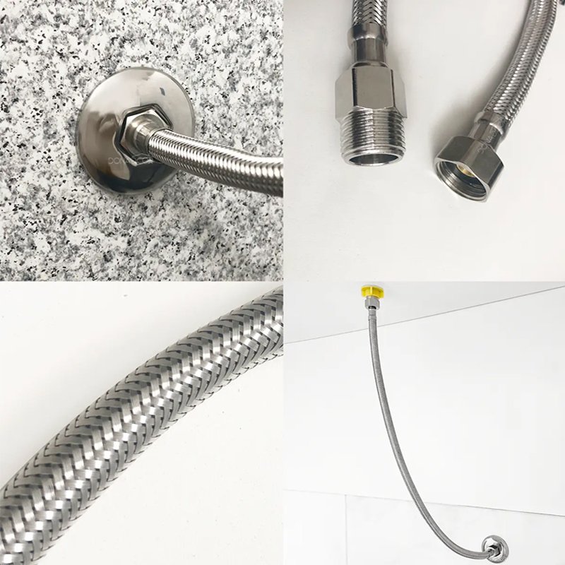 Engate Mangueira Flexível Trançado Aço Inox 1.5m Quente Frio