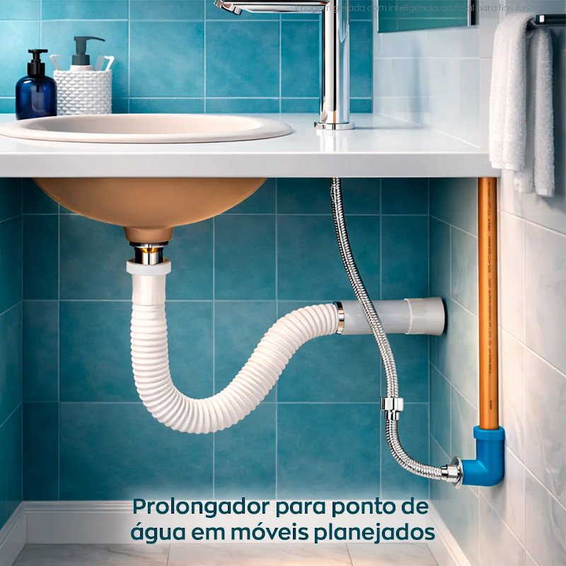 Engate Mangueira Flexível Trançado Aço Inox 15cm Quente Frio