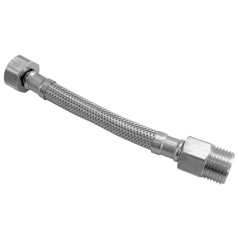 Engate Mangueira Flexível Trançado Aço Inox 15cm Quente Frio