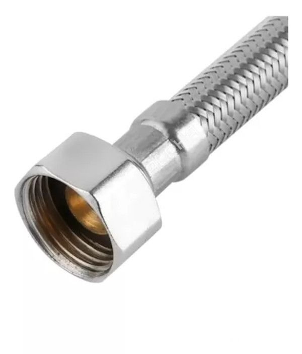 Engate Mangueira Flexivel Trançado Aço Inox 60cm quente frio flux