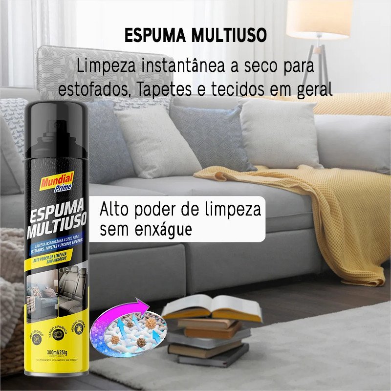 ESPUMA MULTIUSO MÁGICA LIMPEZA SECO ESTOFADOS LAVANDA PRIME