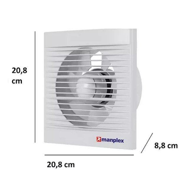 Exaustor Banheiro Lavabo Residencial 150mm 18w 220v Manplex