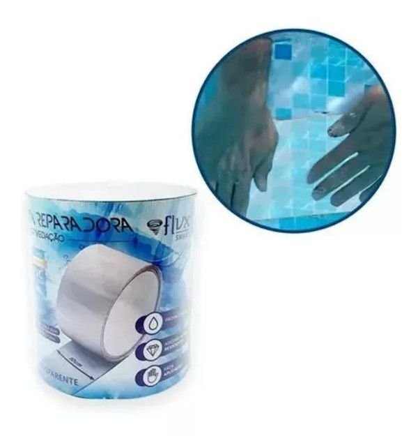Fita Adesiva Reparadora prova D'Agua Transp 10cm x 1,50 mt