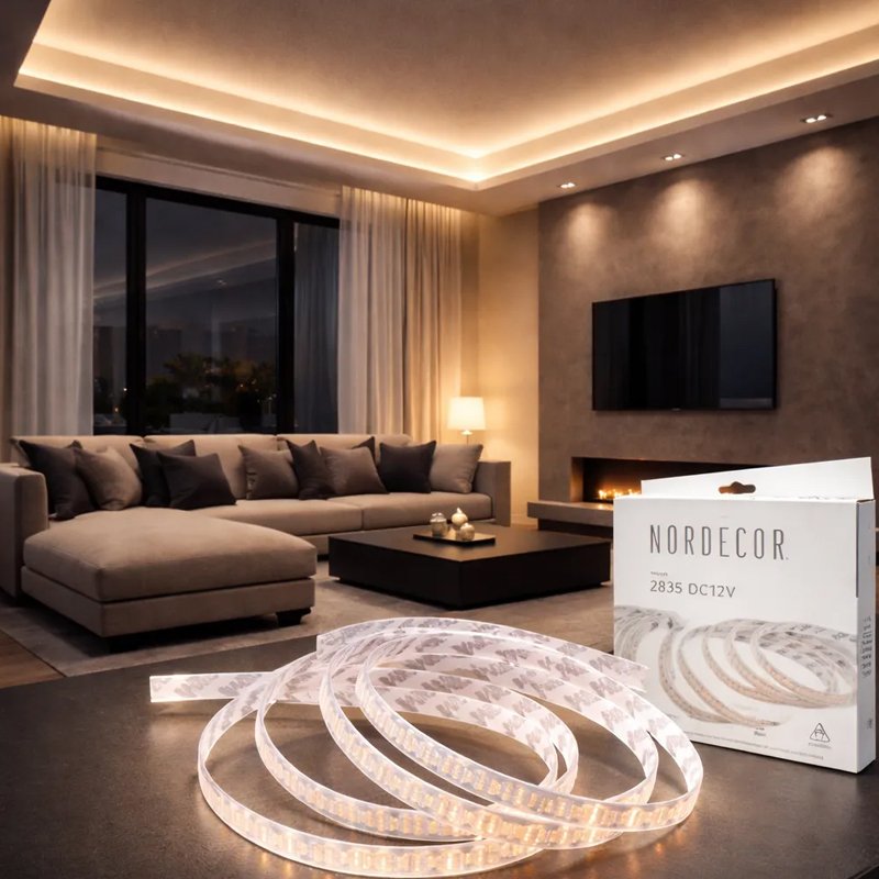 Fita Led 2835 12V 11.5W 3000k Ip20 138led/m 1424lm/m Nordeco