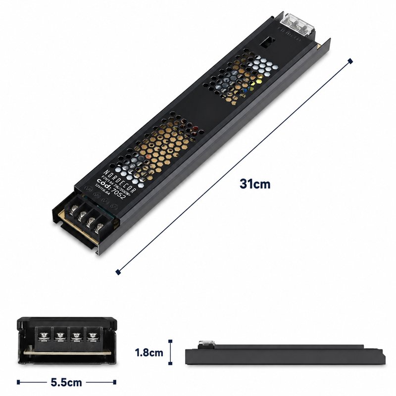 Fonte Alimentação SLIM DC12V 16,7 A/200W Bivolt Nordecor