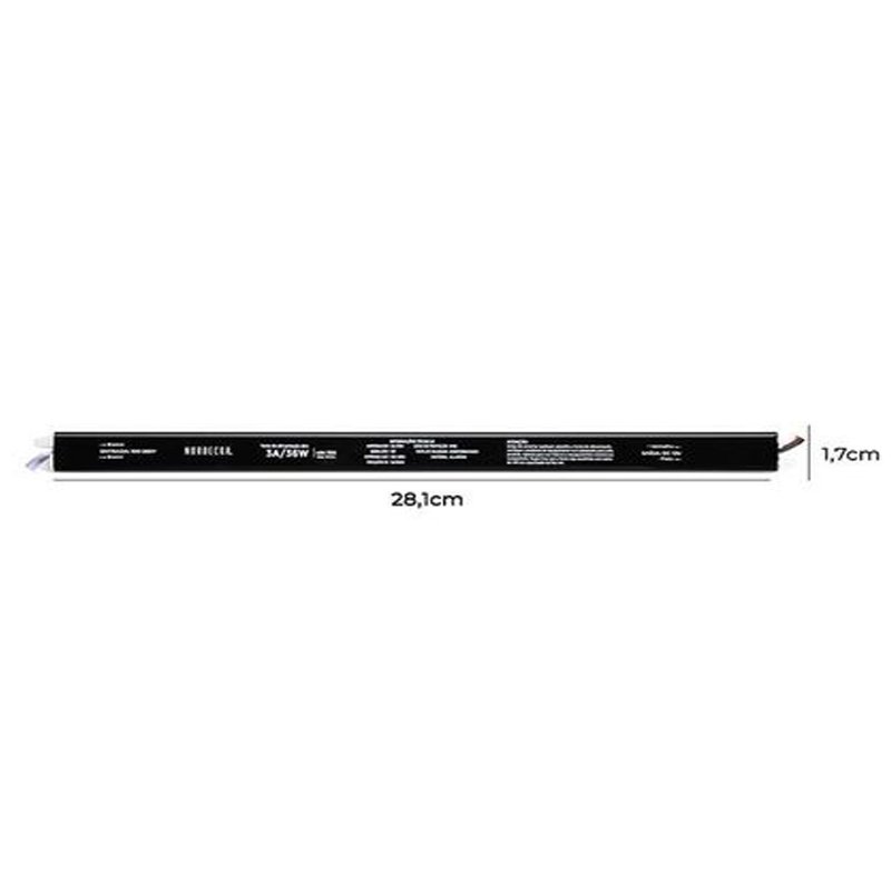 Fonte de Alimentação SLIM DC12V 3A/36W Bivolt Nordecor
