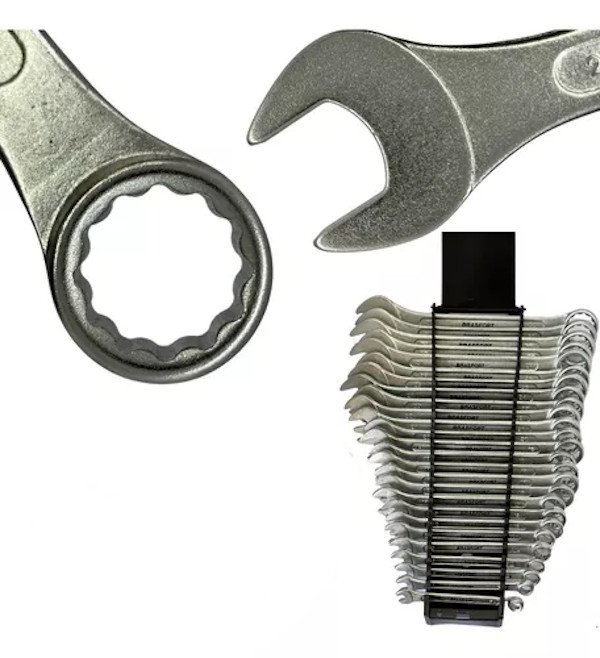Jogo Chave Combinada Aço Carbono 6mm ao 22mm 17 pcs Brasfort
