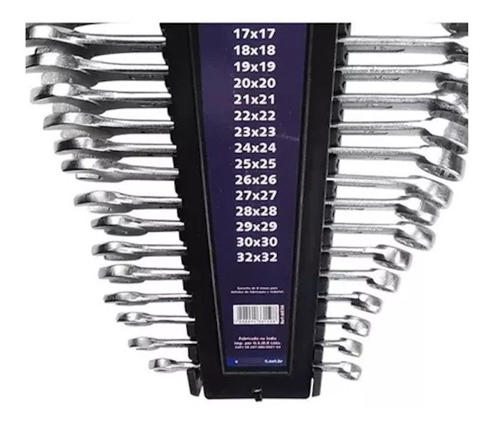 Jogo Chave Combinada Aço Carbono 6mm ao 32mm 26 pcs Brasfort