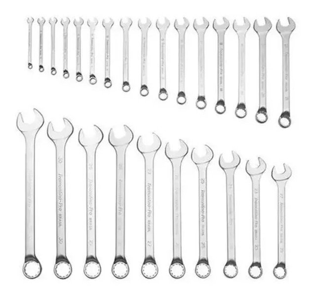 Jogo Chave Combinada Aço Carbono 6mm ao 32mm 26 pcs Brasfort