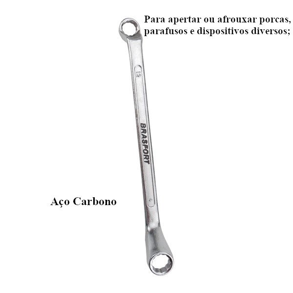 Jogo Chave Estrela Aço Carbono 6mm ao 32mm 12 pcs Brasfort