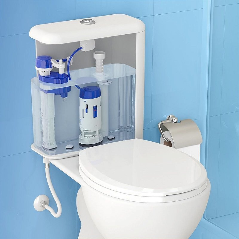 Kit Caixa Acoplada Reparo Completo Master Dual Flush Censi