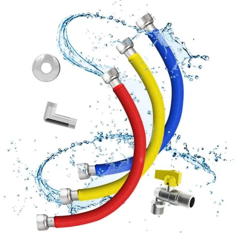 Kit Instalação Aquecedor Gas Flex Aço Inox Completo Censi