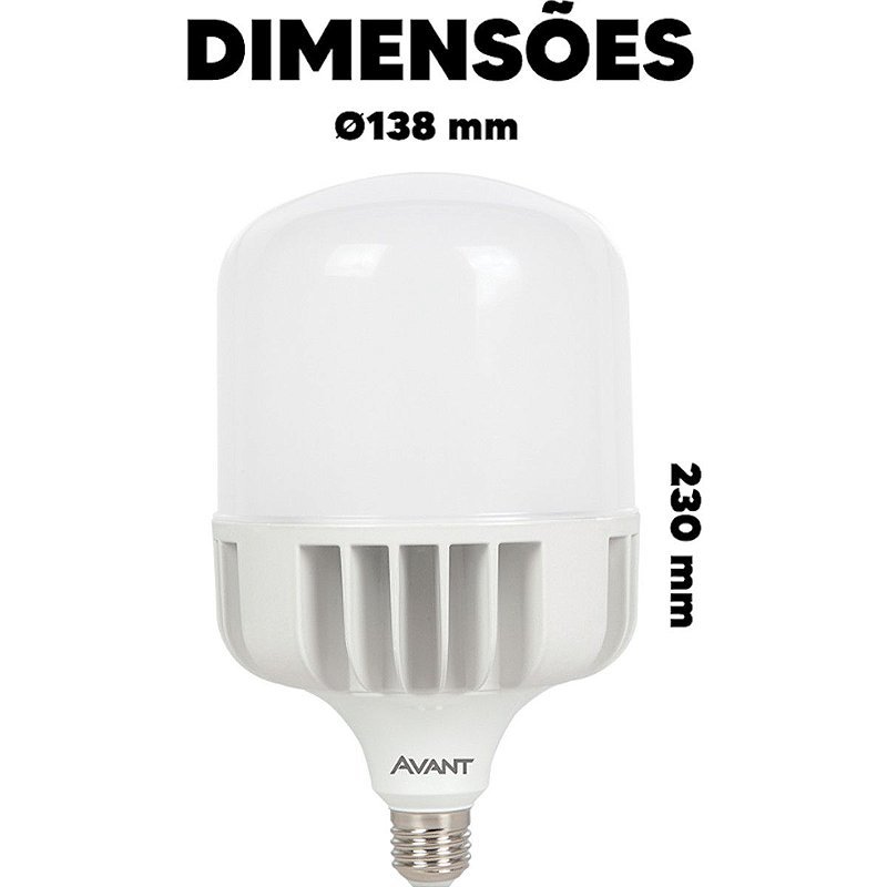 Lâmpada Led 75w Bocal E27 6500k Luz Branca High Power Avant