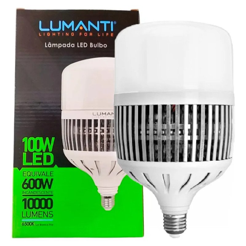 LAMPADA LED BULBO 100W ALTA POTÊNCIA 6500K BOCAL E27 BIVOLT