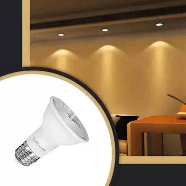 LAMPADA LED PAR 20 7w Branco Quente 3000k bivolt Bocal E27