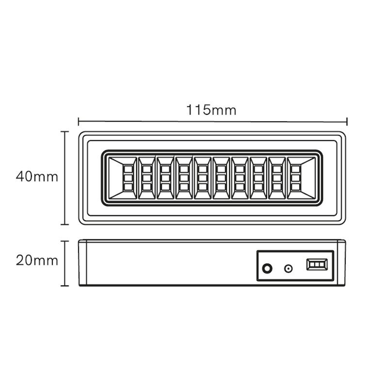 Luminária Emergência 30 LEDs 1W 100lm 100-240V blumenau