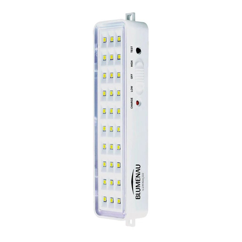 Luminária Emergência 30 LEDs 1W 100lm 100-240V blumenau